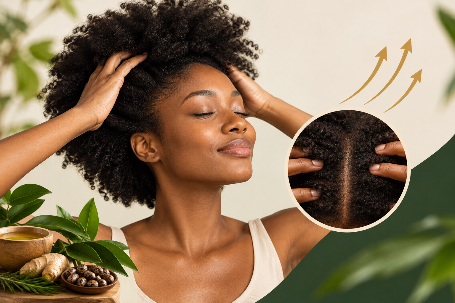 Pousse cheveux afro : Stimuler le cuir chevelu et débloquer la rétention de longueur naturelle